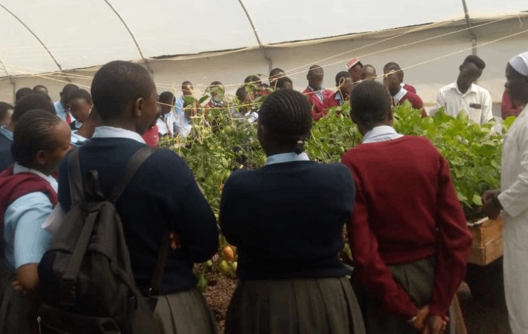 Students Visiting the Egerton University Living Lab